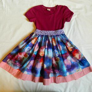 Girls size 8 Dress Planets Solar System K Pea